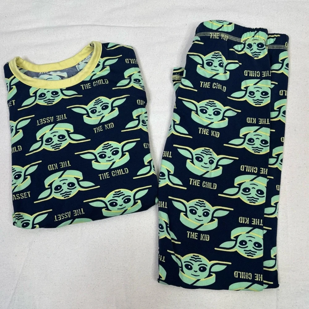 Boys Mandalorian Pajamas Climate Right CuddlDuds Size Large Pants‎ & Long Sleeve
